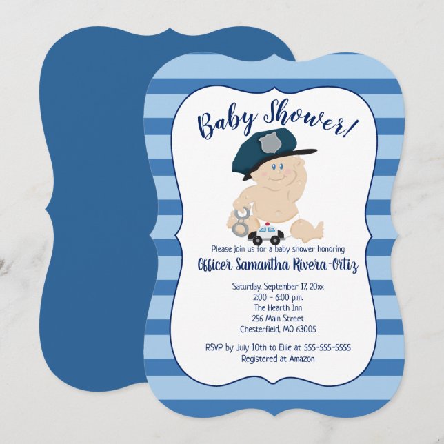 Invitación Oficial de policía de la policía de la policía del (Anverso / Reverso)