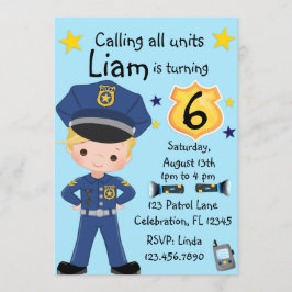 Invitación Oficial de policía de niños Cumpleaños