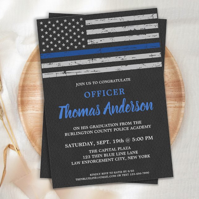 Invitación Oficial de policía Graduado Fiesta delgado de la L (Subido por el creador)