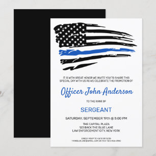 Invitación Oficial de promoción de la policía Fiesta delgado