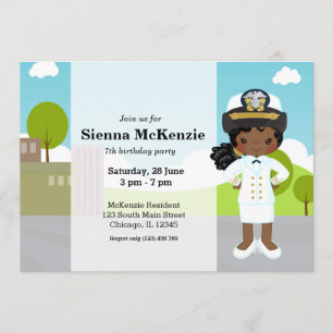 Invitación oficial de uniforme de marina