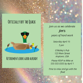 Invitación Oficialmente Fuera del Divertido Retiro Quack