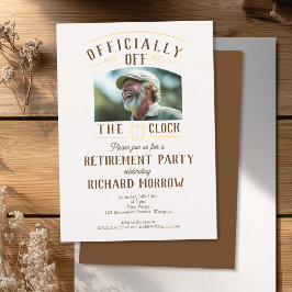 Invitación “Oficialmente Fuera del Reloj” Fiesta de Retiro de