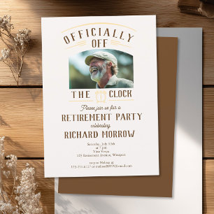 Invitación “Oficialmente Fuera del Reloj” Fiesta de Retiro de