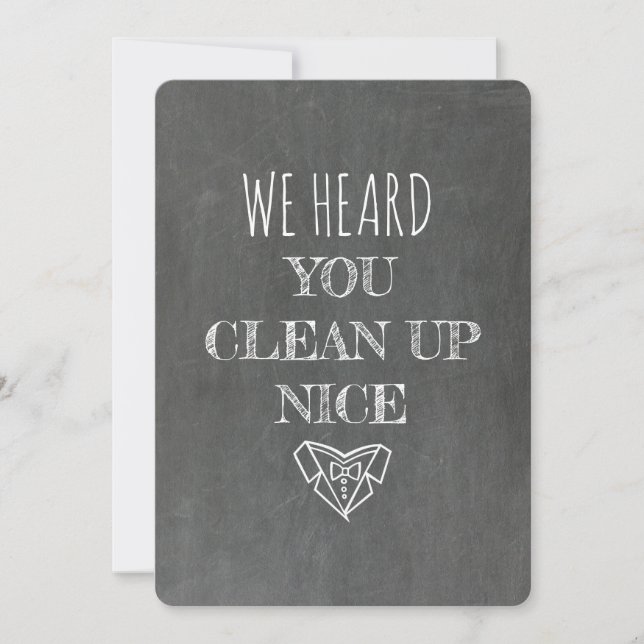 Invitación OFICIANTE | Propuesta Divertida en Pizarra (Anverso)