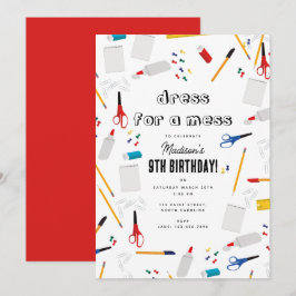 Invitación Oficina Escolar Suministra Artesanías Fiesta de cu