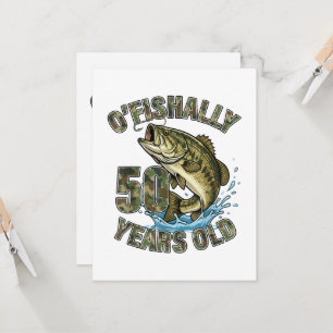 Invitación OFishally 50 años de edad amante de la pesca cumpl