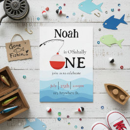 Invitación o'fishally one first birthday invitation