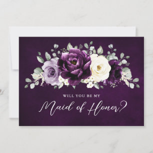 Invitación Ogplant Purple Plum ¿Serás mi doncella de honor?