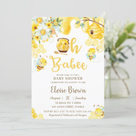 Invitación Oh abejas bebes amarillo género neutro Baby Shower