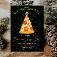 Oh Árbol de Crustmas Fiesta de Pizza de Navidad
