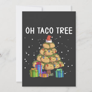 Invitación Oh Árbol de Taco Comida Mexicana Divertida Navidad