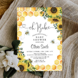 Invitación Oh BaBee Baby Shower neutral de género