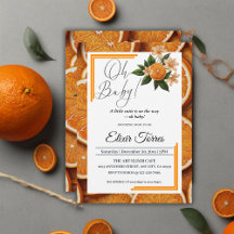 Oh Baby A Un Pequeño Naranja Citrus Baby Shower