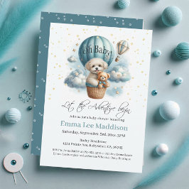 Invitación Oh Baby Adventure empieza a cachorrar en globo aer