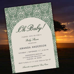 Invitación Oh Baby Arco de Safari en la Jungla Africana para 