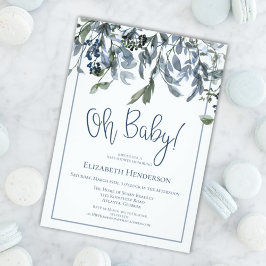 Invitación Oh Baby Blue Baby Shower