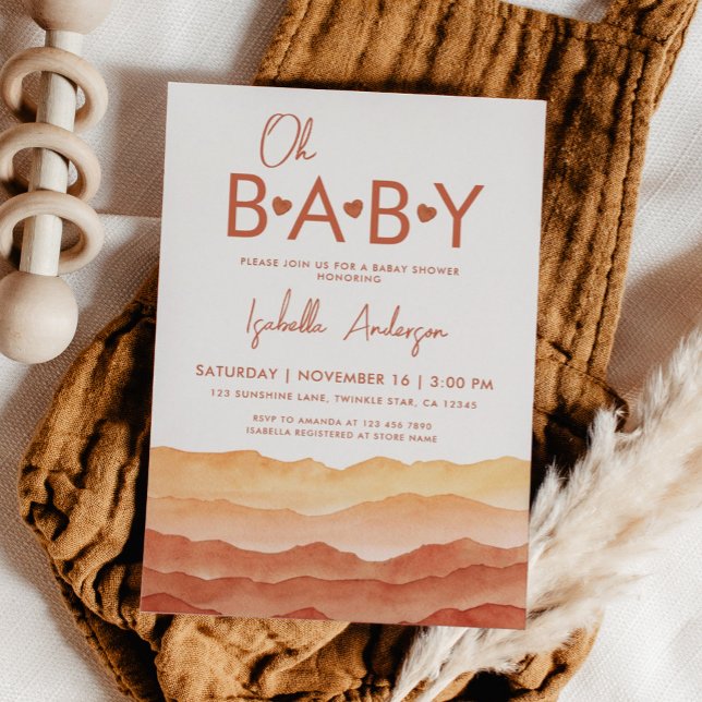 Invitación Oh Baby Boho Baby Shower (Subido por el creador)