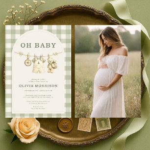 Invitación Oh Baby Bosque Foto Baby Shower