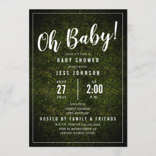 Invitación Oh Baby Boxwood Greenery Baby Shower