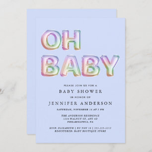 Invitación Oh Baby Boy Shower