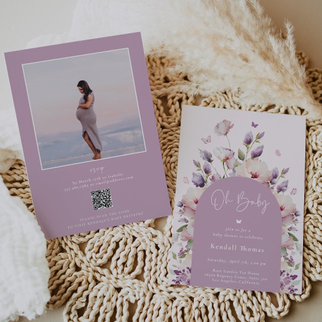 Invitación Oh Baby Butterfly Garden Baby Shower (Subido por el creador)