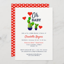 Invitación Oh Baby Cactus Baby Shower
