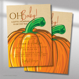 Invitación Oh Baby Calabacita Baby Fiesta para Futuros Padres
