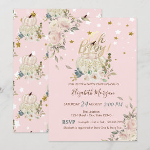 Invitación Oh Baby,Calabazas,Festival Estelar Baby Shower