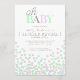 Invitación Oh Baby Confetti Fiesta de Revelación de Género |