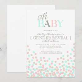 Invitación Oh Baby Confetti Fiesta de Revelación de Género |