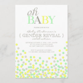 Invitación Oh Baby Confetti Fiesta de Revelación de Género |