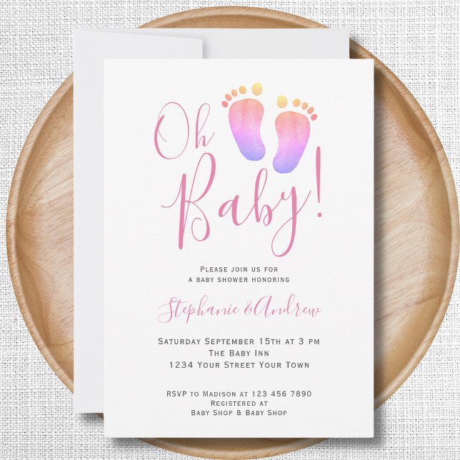 Invitación Oh Baby Couples Chica Baby Shower (Subido por el creador)
