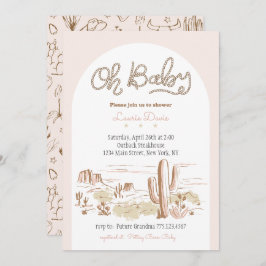 Invitación Oh Baby Cowgirl Shower Invitation