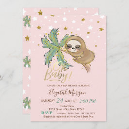 Invitación Oh Baby Cute Sleeping Stars Baby Shower