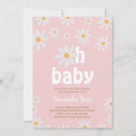Invitación Oh Baby Daisy Baby Shower