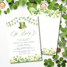 Oh Baby Día de San Patricio Verde Baby Shower 