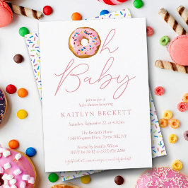 Invitación Oh Baby Donut Chicas Sprinkle Baby Shower