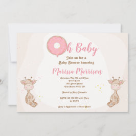 Invitación Oh Baby Donut Sprinkle Chica Baby Shower