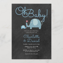 Oh Baby Elefantes Adorables Bebe Shower Parejas