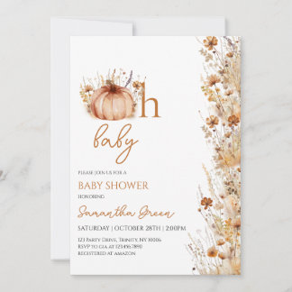 Invitación Oh Baby Fall Baby Shower