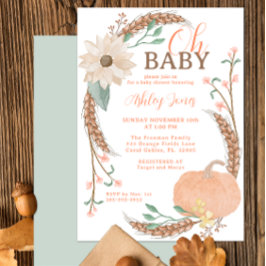Invitación Oh Baby Fall Pumpkin Shower Invite