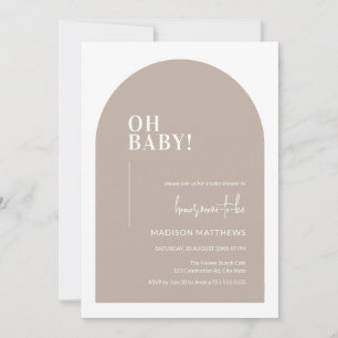 Invitación Oh Baby Gender Neutral Minimal Arch Baby Shower