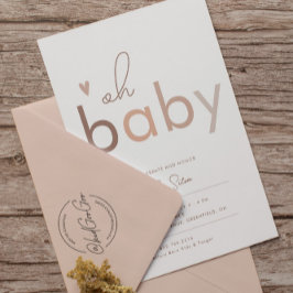 Invitación Oh Baby Gender Neutral Modern Baby Shower