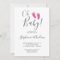 Oh Baby Girl Pies Pink Couples Baby Shower