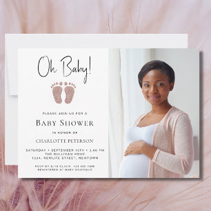 Invitación Oh Baby Girls Baby Shower