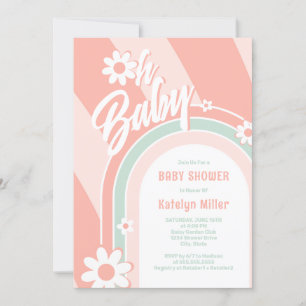 Invitación Oh Baby Groovy Baby Shower