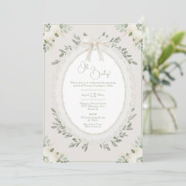 Invitación Oh Baby Hydrangea Vintage Baby Shower