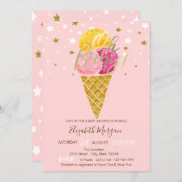 Invitación Oh Baby Ice creams Stars Baby Shower