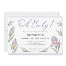Oh Baby Iris Floral Acuarela Púrpura Lavanda